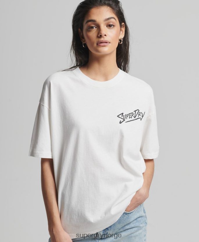 Superdry hvit klær 86P46D6301 vintage cali t-skjorte kvinner