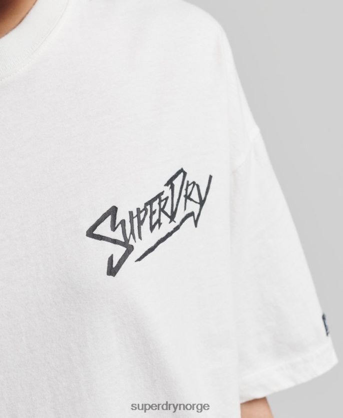 Superdry hvit klær 86P46D6301 vintage cali t-skjorte kvinner