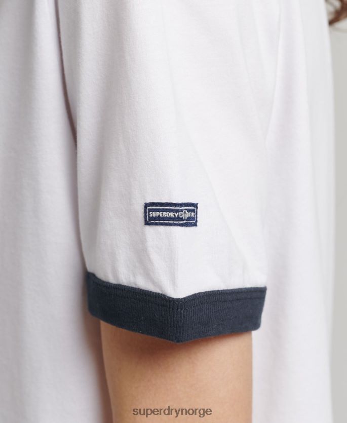 Superdry hvit klær 86P46D6309 cooper nostalgi t-skjorte kvinner