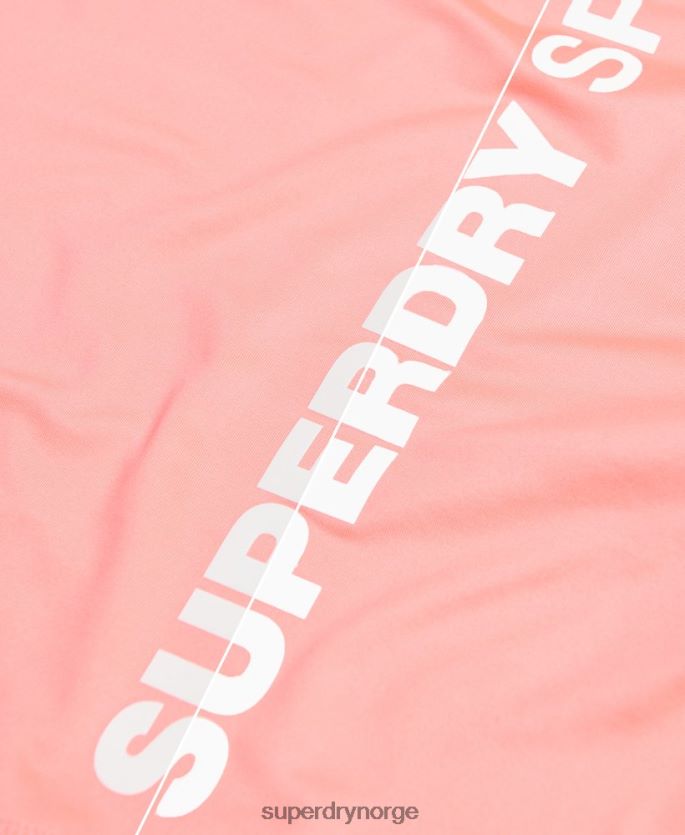 Superdry korall klær 86P46D2854 treningsnødvendig t-skjorte kvinner