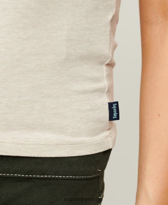 Superdry krem klær 86P46D2096 baseball baby t-skjorte kvinner