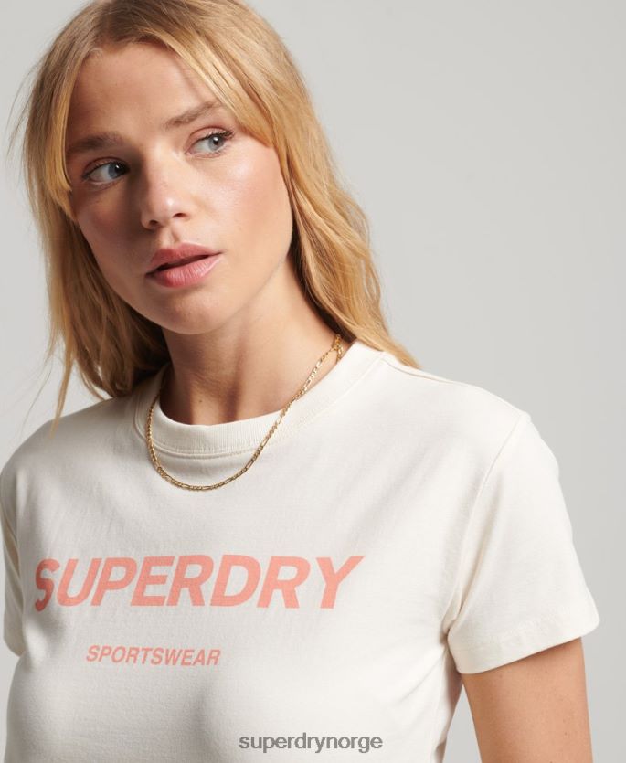 Superdry krem klær 86P46D2154 grafisk 90-talls t-skjorte kvinner