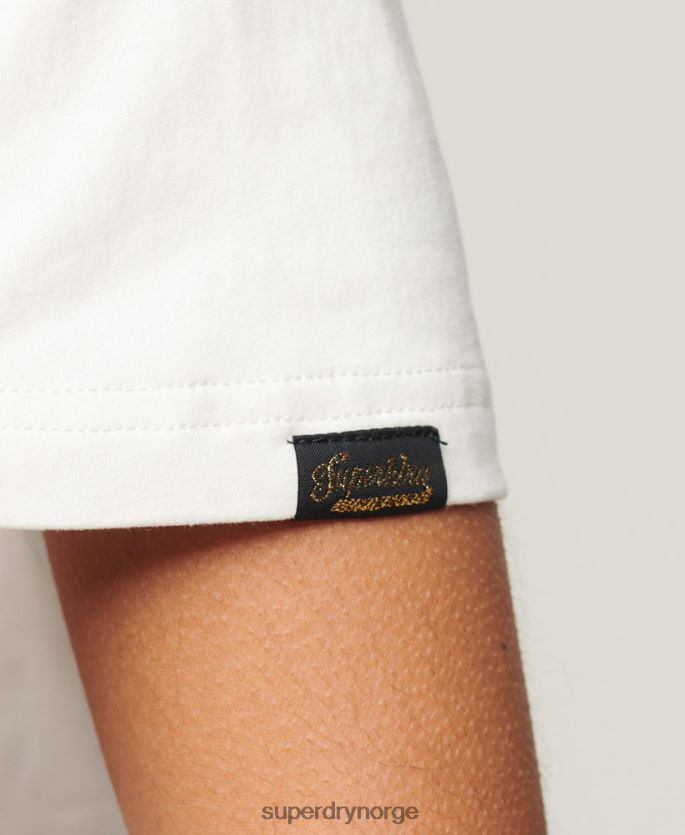 Superdry krem klær 86P46D2157 vintage logo narrativ t-skjorte kvinner