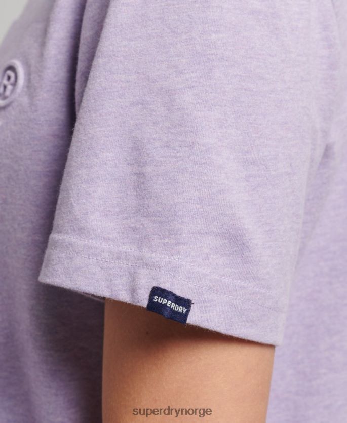 Superdry lilla klær 86P46D2652 vintage logo preget t-skjorte kvinner