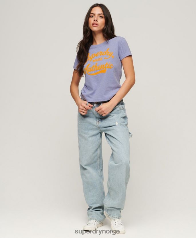 Superdry lilla klær 86P46D2657 arkiv neon grafisk t-skjorte kvinner