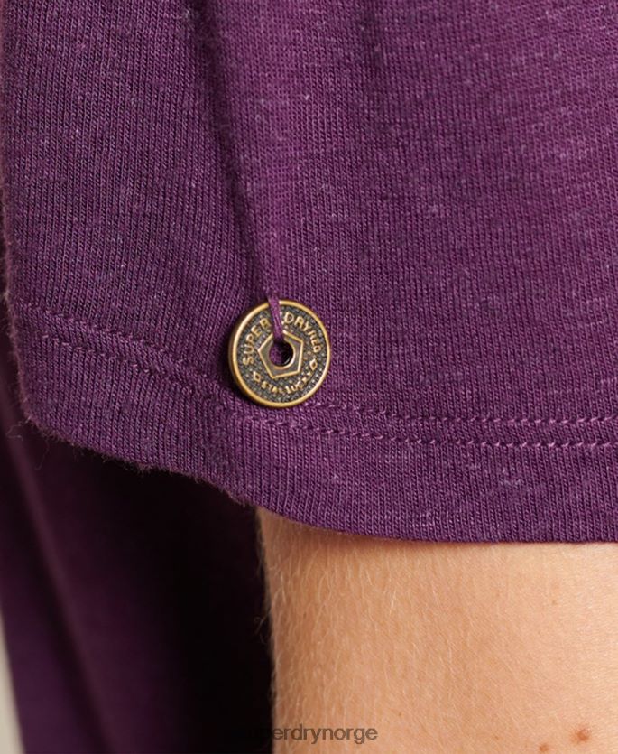 Superdry lilla klær 86P46D2746 chevron kortermet blondejersey topp kvinner