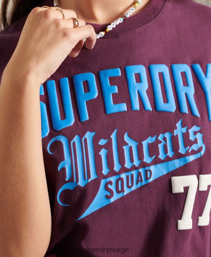 Superdry lilla klær 86P46D6285 collegiate cali state t-skjorte kvinner
