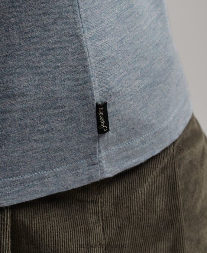 Superdry lyse blå klær 86P46D2612 vintage logo preget t-skjorte kvinner