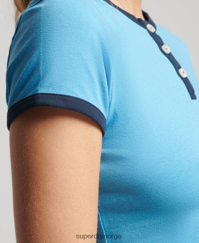 Superdry lyse blå klær 86P46D6218 vintage ringer liten t-skjorte kvinner