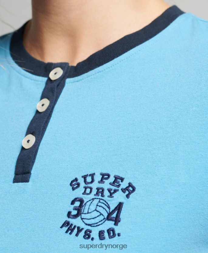 Superdry lyse blå klær 86P46D6218 vintage ringer liten t-skjorte kvinner