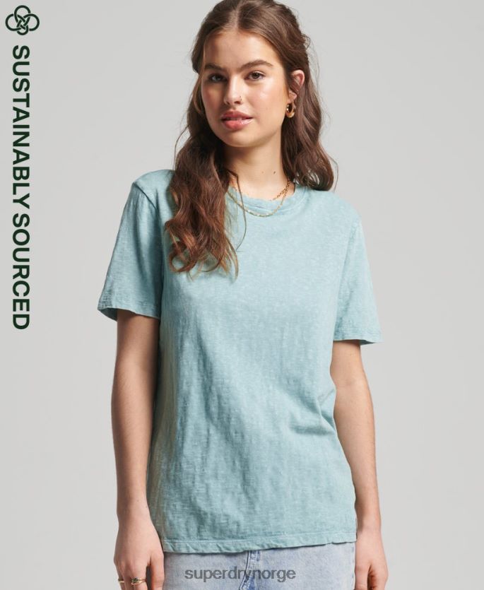 Superdry lyse blå klær 86P46D6245 vintage surf ranchero t-skjorte i økologisk bomull kvinner