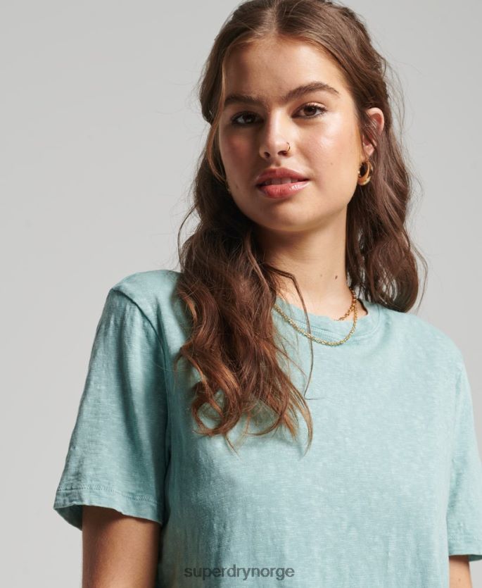 Superdry lyse blå klær 86P46D6245 vintage surf ranchero t-skjorte i økologisk bomull kvinner