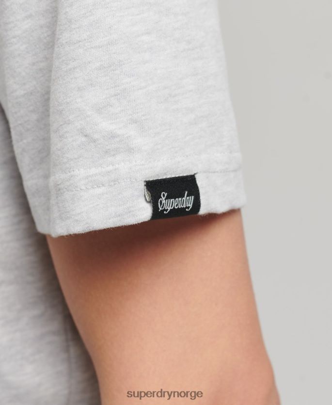 Superdry lysegrå klær 86P46D2729 woodland grafisk t-skjorte kvinner