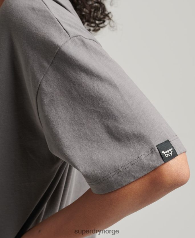 Superdry lysegrå klær 86P46D2740 vintage himmelsk t-skjorte kvinner