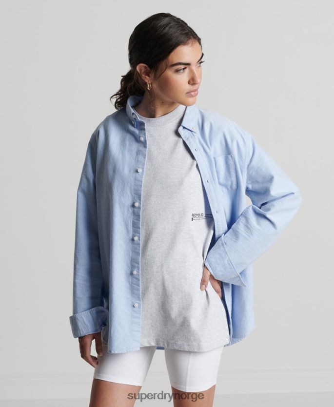 Superdry lysegrå klær 86P46D2780 resirkulert mikro mid t-skjorte kvinner