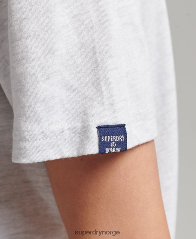 Superdry lysegrå klær 86P46D6277 blomstert-skjorte i manusstil kvinner