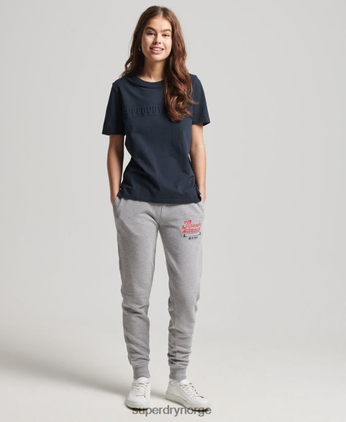 Superdry mørk grå klær 86P46D2785 vintage bedriftslogo mergel t-skjorte kvinner