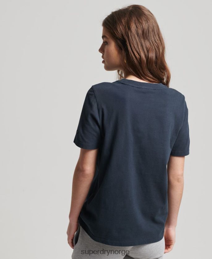 Superdry mørk grå klær 86P46D2785 vintage bedriftslogo mergel t-skjorte kvinner