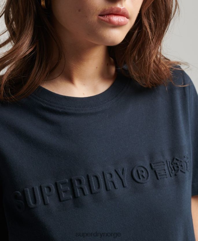 Superdry mørk grå klær 86P46D2785 vintage bedriftslogo mergel t-skjorte kvinner