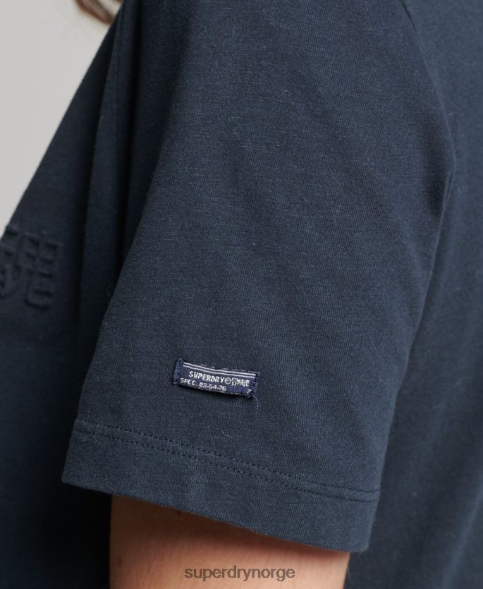 Superdry mørk grå klær 86P46D2785 vintage bedriftslogo mergel t-skjorte kvinner