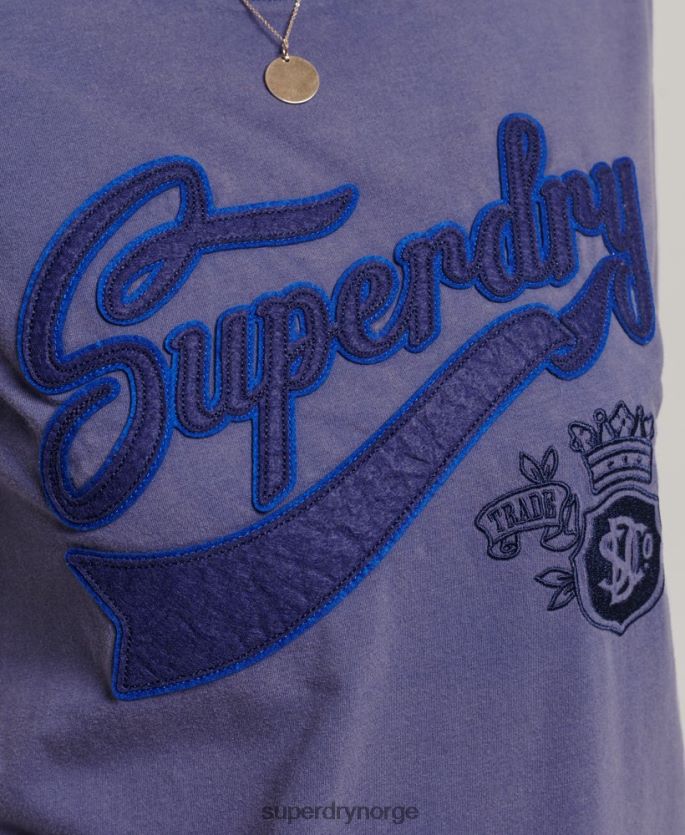Superdry mørke blå klær 86P46D2764 pride & craft t-skjorte kvinner