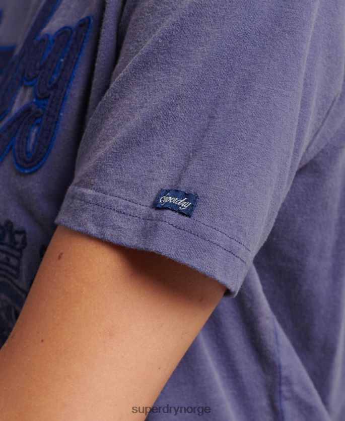 Superdry mørke blå klær 86P46D2764 pride & craft t-skjorte kvinner