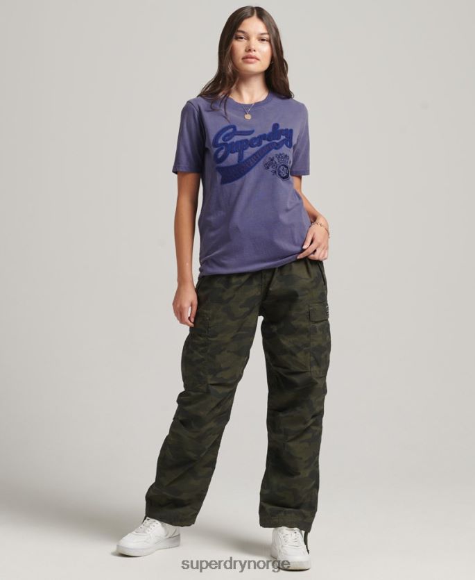 Superdry mørke blå klær 86P46D2764 pride & craft t-skjorte kvinner