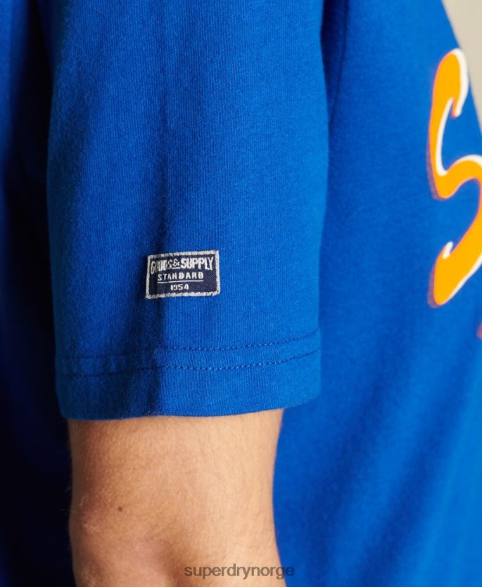 Superdry mørke blå klær 86P46D6295 oversized boho og rock t-skjorte kvinner