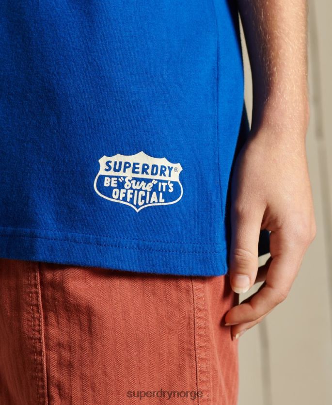 Superdry mørke blå klær 86P46D6295 oversized boho og rock t-skjorte kvinner