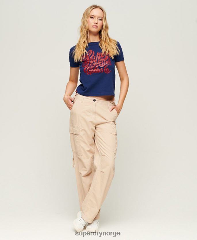 Superdry marinen klær 86P46D1971 grafisk t-skjorte for arbeidsklær kvinner