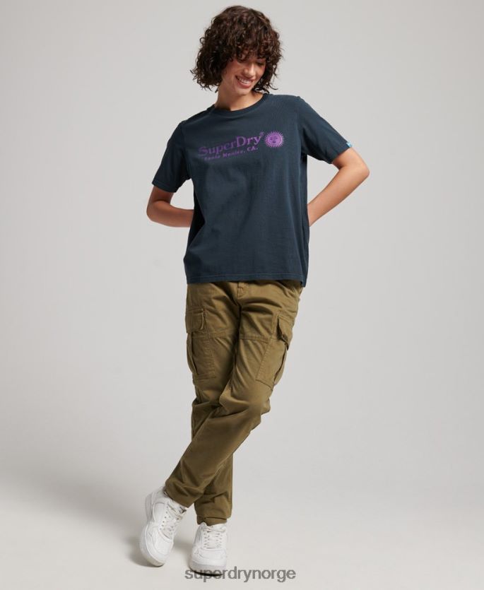 Superdry marinen klær 86P46D2196 vintage spillested t-skjorte kvinner