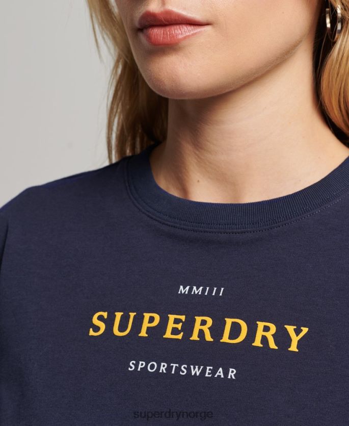 Superdry marinen klær 86P46D2614 grafisk 90-talls t-skjorte kvinner