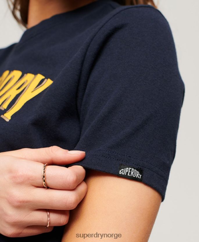 Superdry marinen klær 86P46D2659 reisesuvenir grafisk t-skjorte kvinner
