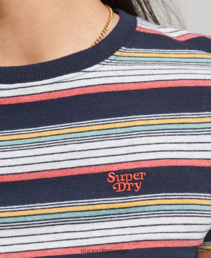 Superdry marinen klær 86P46D2686 vintage stripe t-skjorte kvinner