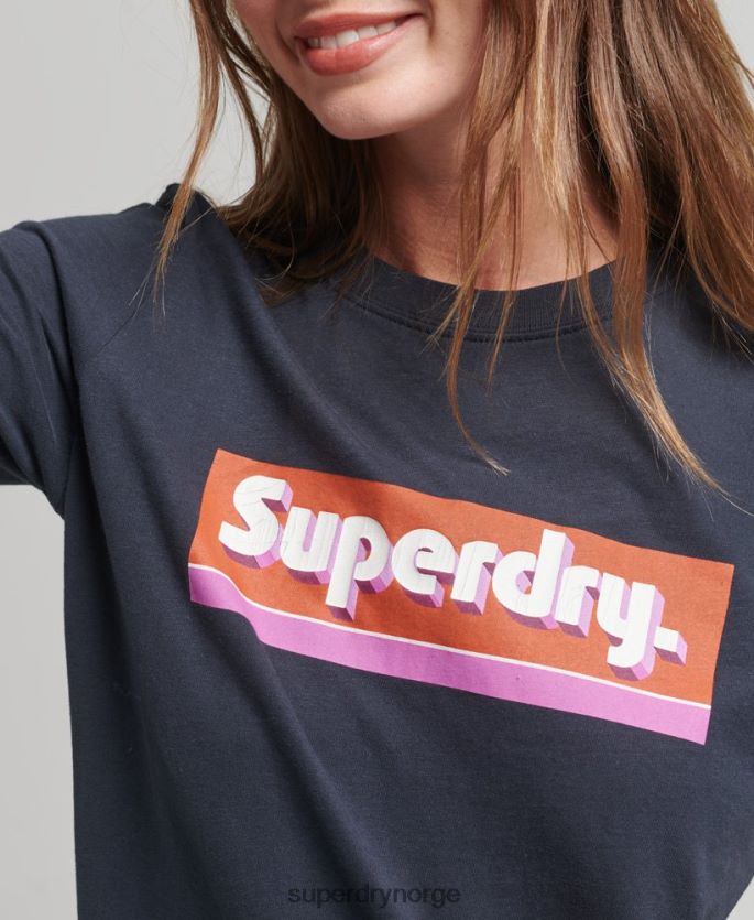 Superdry marinen klær 86P46D2754 trade tab t-skjorte kvinner