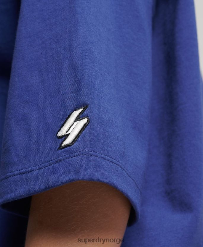 Superdry marinen klær 86P46D2815 brodert boksy t-skjorte med mikrologo kvinner