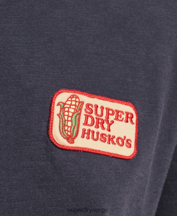 Superdry marinen klær 86P46D2836 90-talls t-skjorte med løs passform med logolapp kvinner