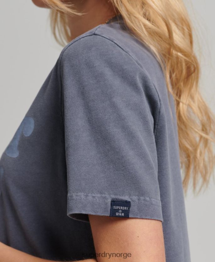Superdry marinen klær 86P46D6190 cooper klassisk t-skjorte med logo fra 70-tallet kvinner