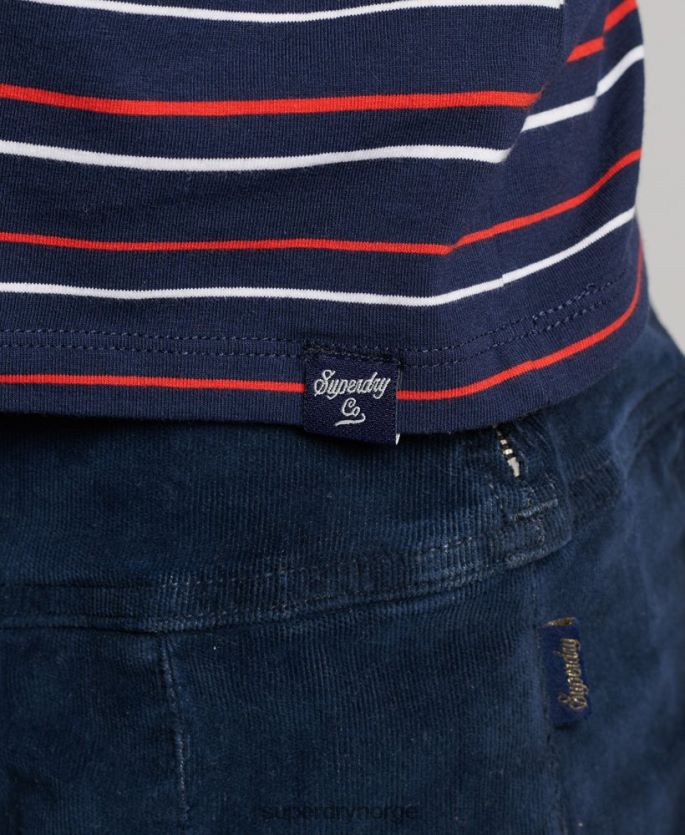 Superdry marinen klær 86P46D6197 vintage cropped t-skjorte kvinner