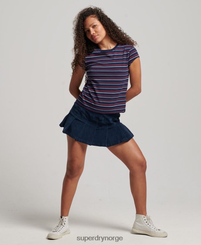 Superdry marinen klær 86P46D6197 vintage cropped t-skjorte kvinner