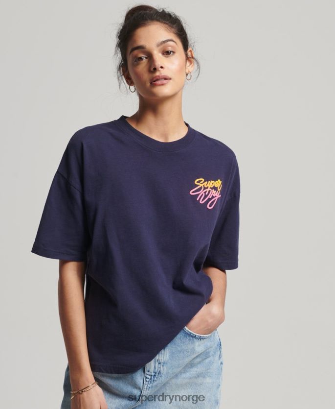 Superdry marinen klær 86P46D6267 vintage cali t-skjorte kvinner