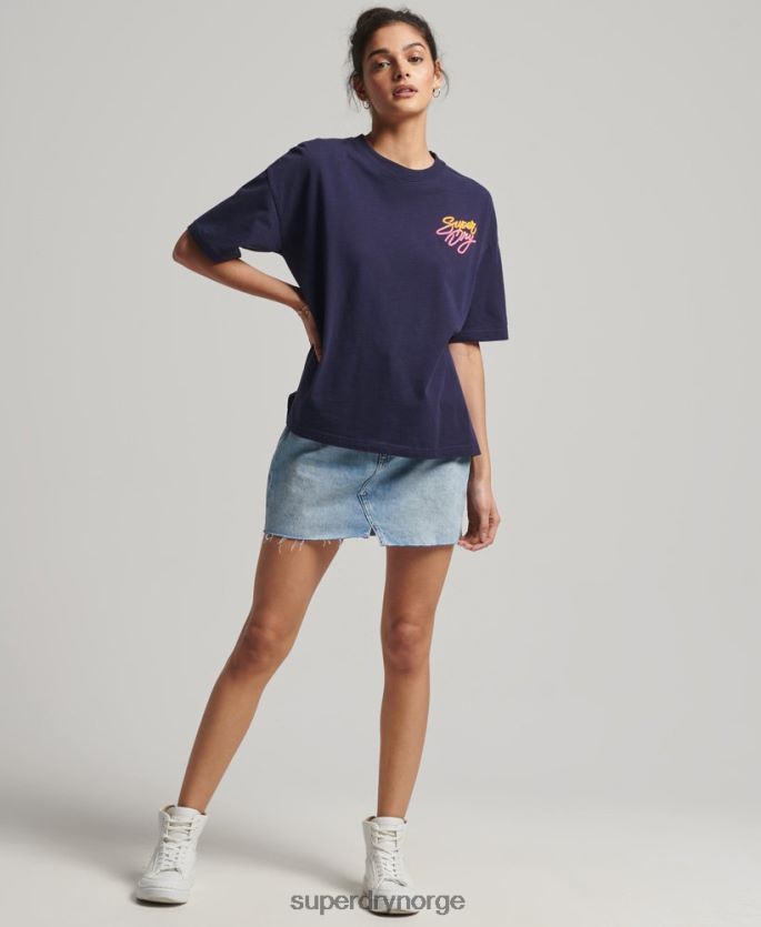 Superdry marinen klær 86P46D6267 vintage cali t-skjorte kvinner