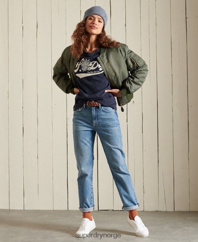 Superdry marinen klær 86P46D6284 stolthet i håndverks-t-skjorte kvinner