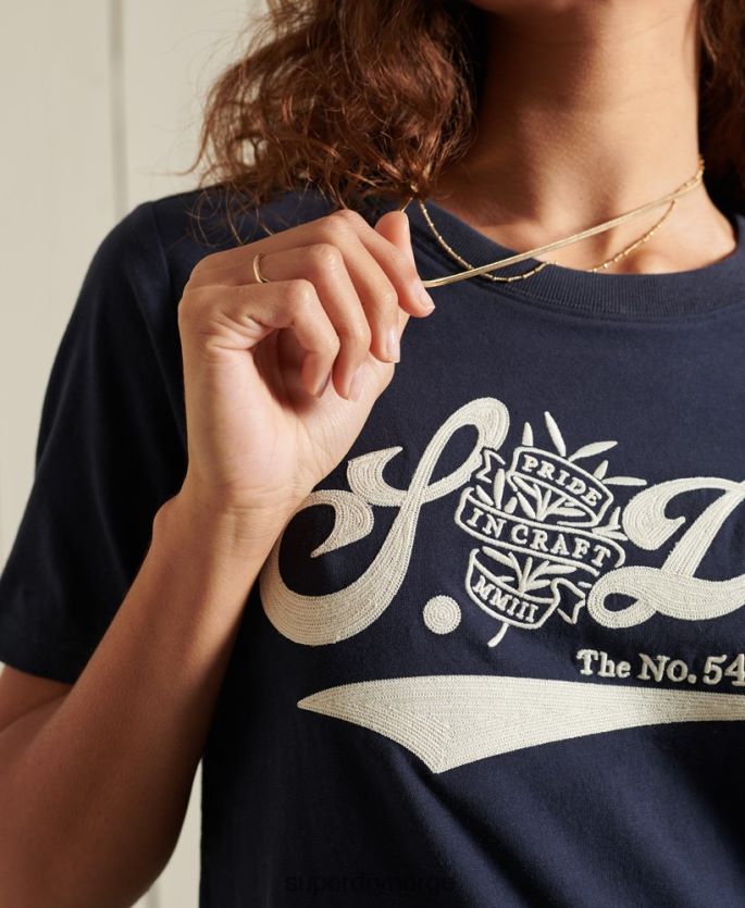 Superdry marinen klær 86P46D6284 stolthet i håndverks-t-skjorte kvinner