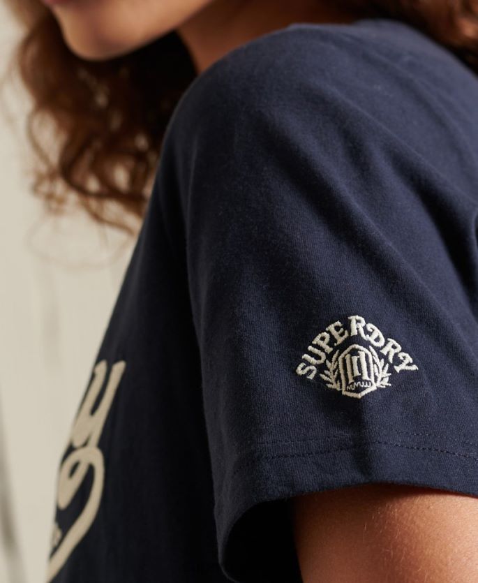 Superdry marinen klær 86P46D6284 stolthet i håndverks-t-skjorte kvinner