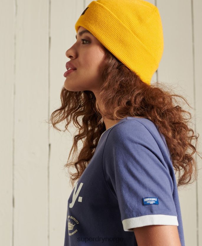 Superdry marinen klær 86P46D6298 core logo amerikansk klassiker ringer t-skjorte kvinner