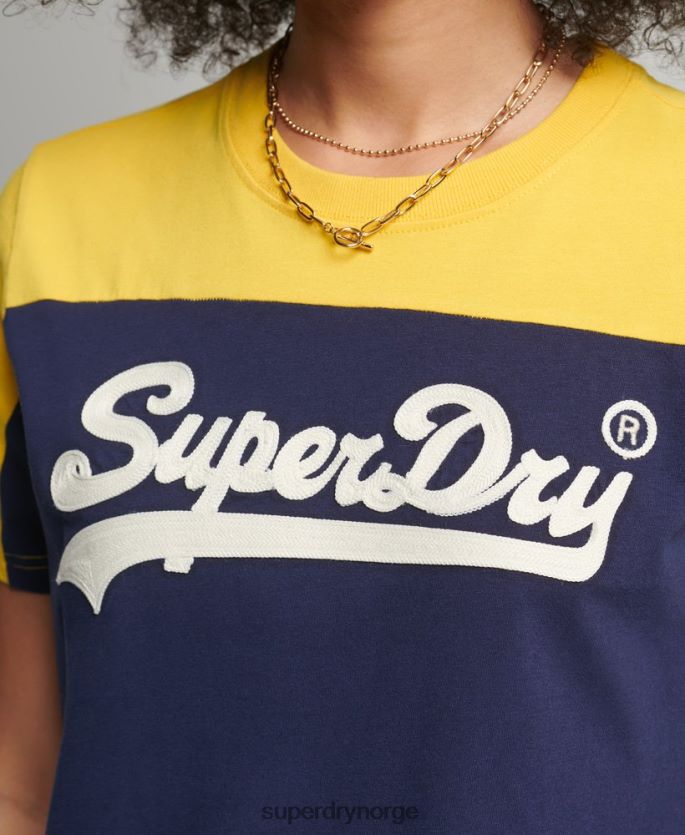 Superdry marinen klær 86P46D6692 vintage logo collegiate t-skjorte kvinner