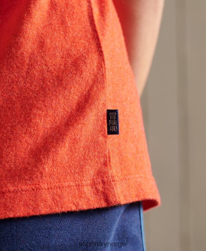 Superdry oransje klær 86P46D6280 essensiell t-skjorte i økologisk bomull kvinner