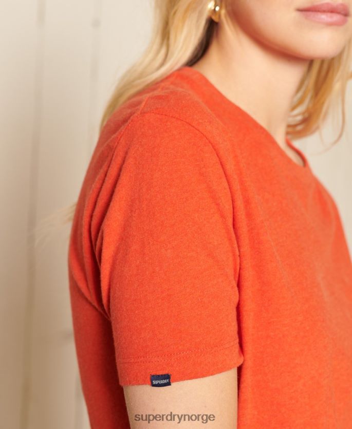 Superdry oransje klær 86P46D6297 t-skjorte med vintage logo med løs passform i økologisk bomull kvinner