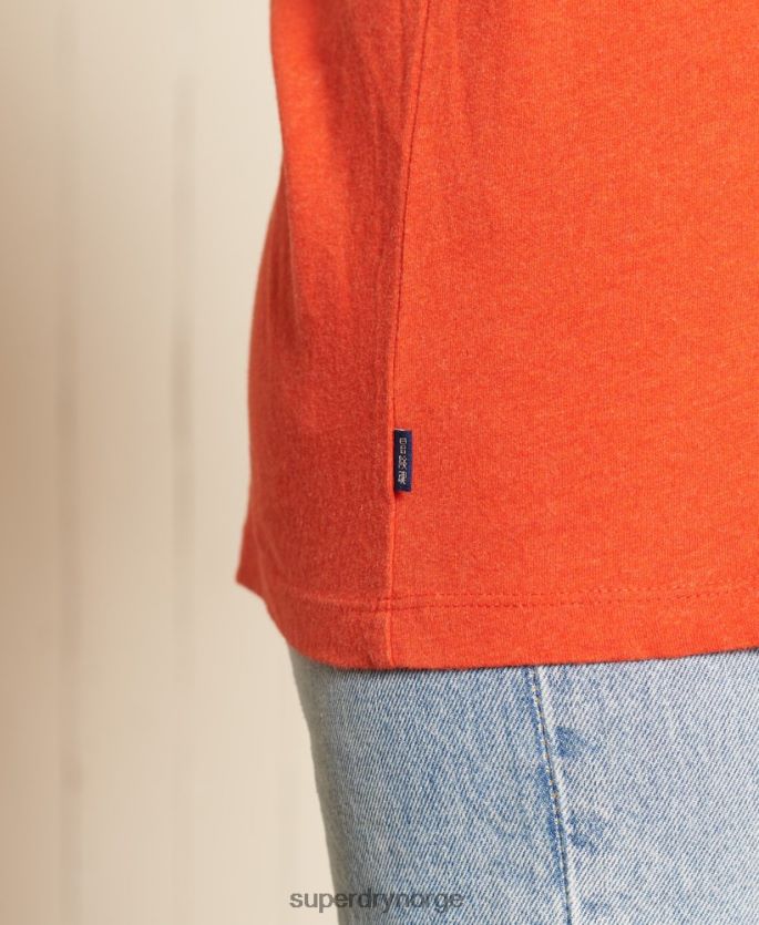 Superdry oransje klær 86P46D6297 t-skjorte med vintage logo med løs passform i økologisk bomull kvinner